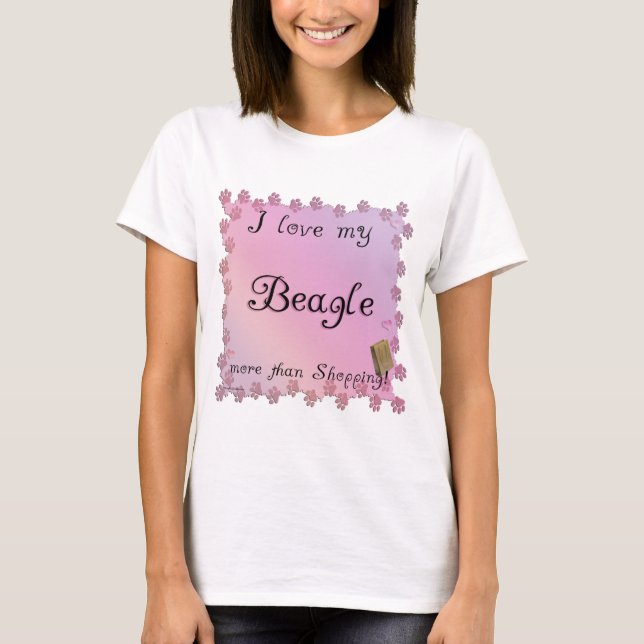 Shopping Beagle T-Shirt (Front)