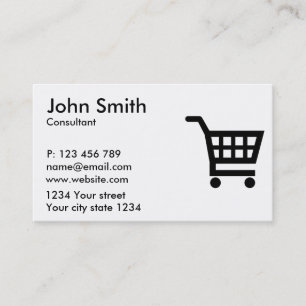 Shopping cart business card