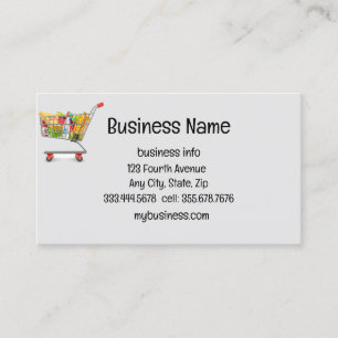 Shopping Cart Personal Shopper Service Business Card