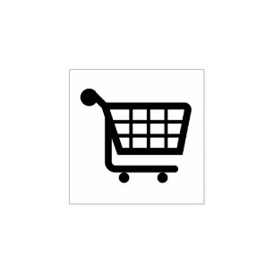 "Shopping Cart" Rubber Stamp