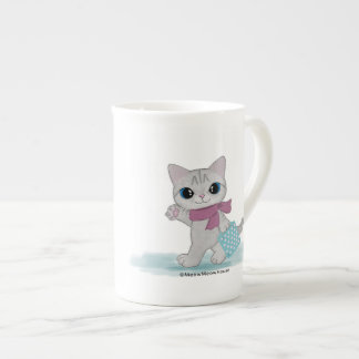 Shopping Cat Bone China Mug