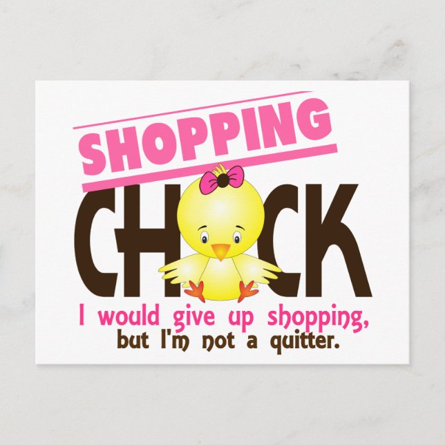 Shopping Chick 2 Postcard (Front)