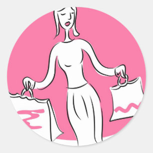 Shopping Classic Round Sticker