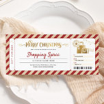 Shopping Day Spree Christmas Gift Ticket Voucher Invitation<br><div class="desc">Shopping Day Spree Christmas Gift Ticket Voucher Invitation.</div>