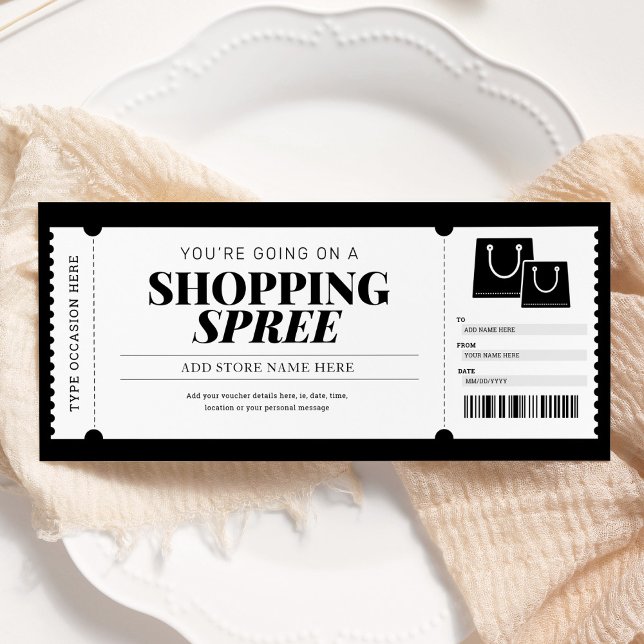 Shopping Day Spree Gift Certificate Voucher Card (Creator Uploaded)