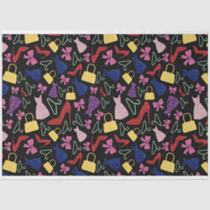 Shopping Fashion Accessories Pattern  Tissue Paper