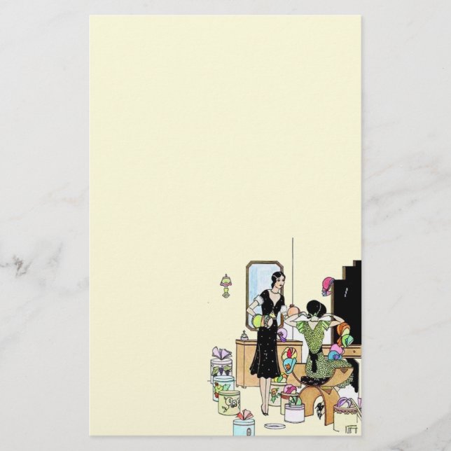 Shopping for hats stationery (Front)