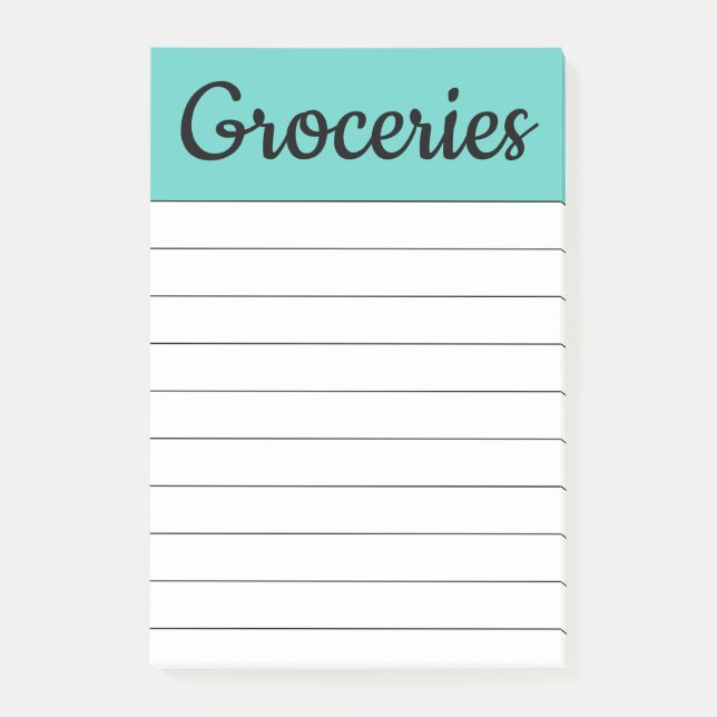 Shopping Grocery Post It Notes Gift (Front)