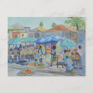 SHOPPING IN HAITI Postcard