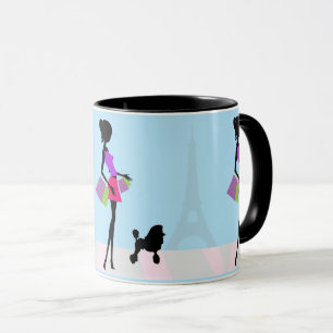 Shopping in Paris: Fashion Forward Woman Mug