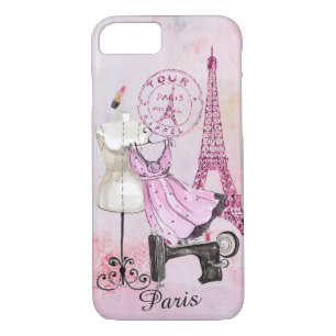 Shopping in Paris under the Eiffeltower -Editable Case-Mate iPhone Case