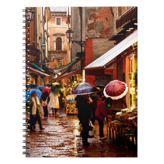 Shopping in the Rain Spiral Notebook (Front)