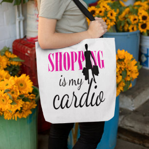 Shopping Is My Cardio Graphic Print (v1) Tote Bag