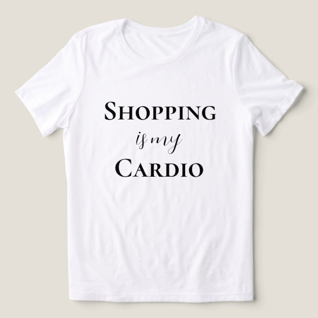 Shopping Is My Cardio Tri-Blend Shirt (Design Front)