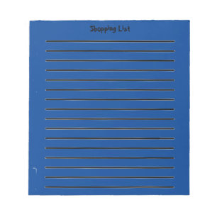 Shopping List Blue Notepad