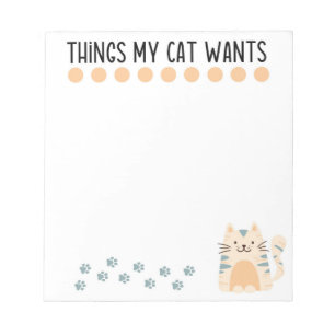 Shopping list - cat lover notepad