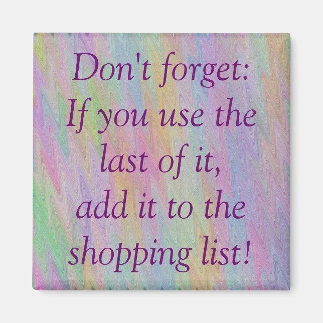 Shopping List Magnet (Front)