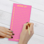 Shopping List Modern Hot Pink and Yellow Hearts Magnetic Notepad<br><div class="desc">Hot pink and yellow shopping list magnetic notepad with checkboxes. A handy shopping list notepad to pop on your desk or stick to the refrigerator door. Fill in, tear off and check off your items at the grocery store. No more forgetting groceries! Check out the rest of this Collection for...</div>