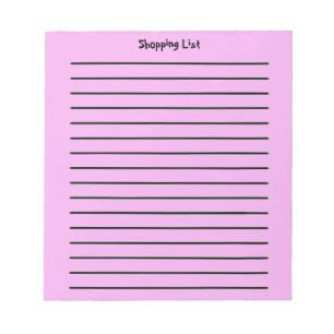 Shopping List Notepad