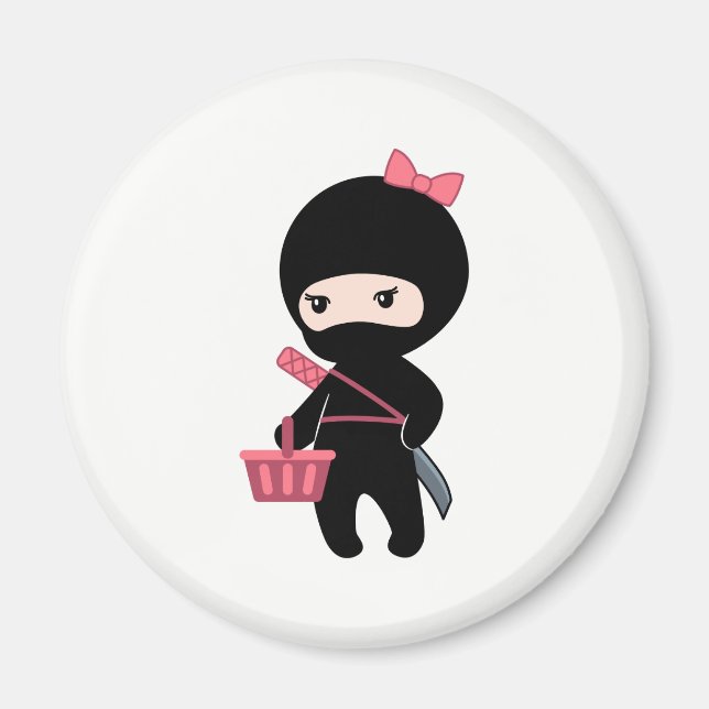 Shopping Ninja Girl Magnet (Front)