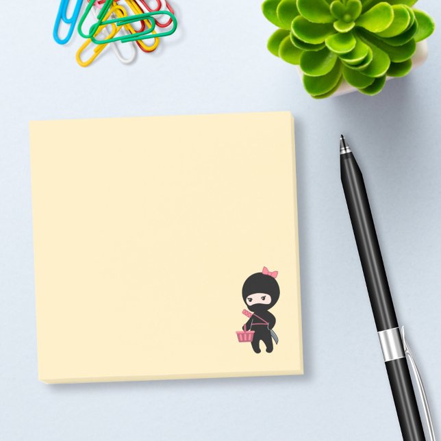 Shopping Ninja Girl on Yellow Post-it Notes (Creator Uploaded)
