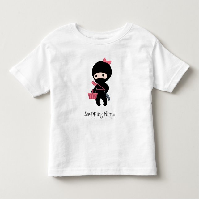 Shopping Ninja Girl Toddler T-Shirt (Front)