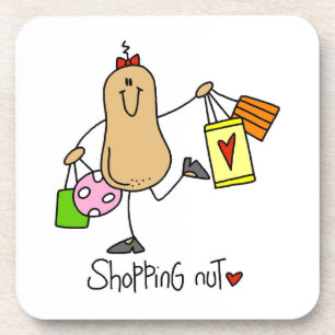 Shopping Nut T-shirts and Gifts Coaster