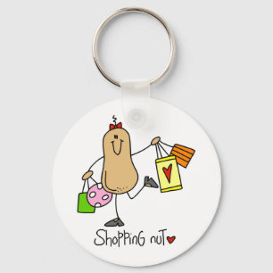 Shopping Nut T-shirts and Gifts Key Ring