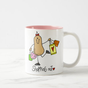 Shopping Nut T-shirts and Gifts Two-Tone Coffee Mug