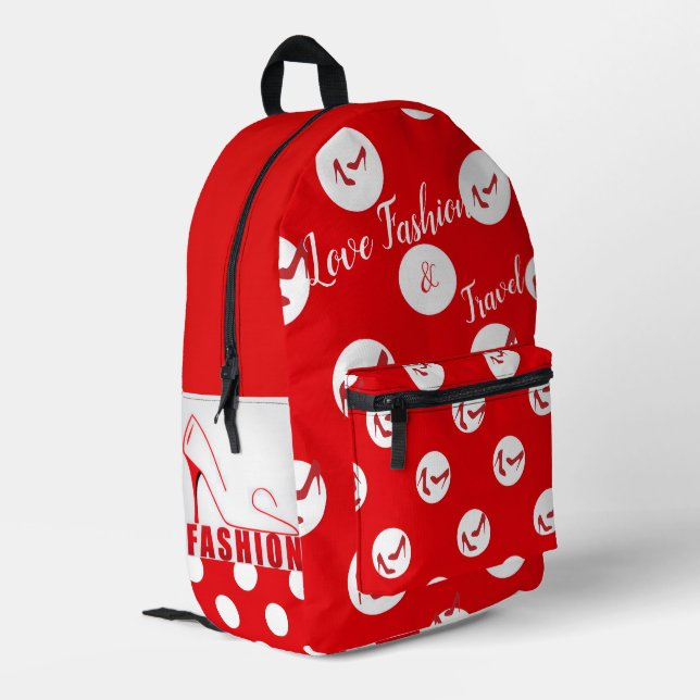 SHOPPING QUEEN COLLECTION- Ladies  Printed Backpack (Back Corner Left)