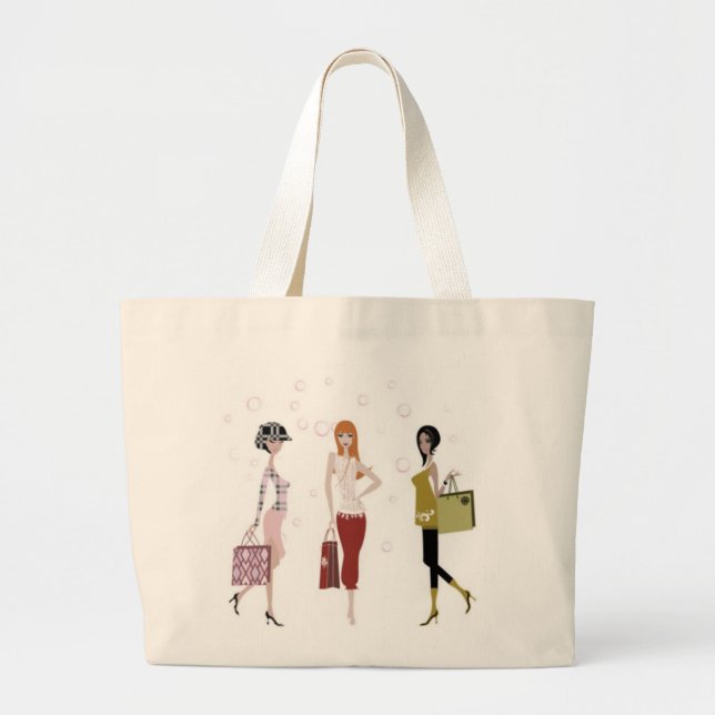 SHOPPING QUEEN COLLECTION LARGE TOTE BAG (Front)
