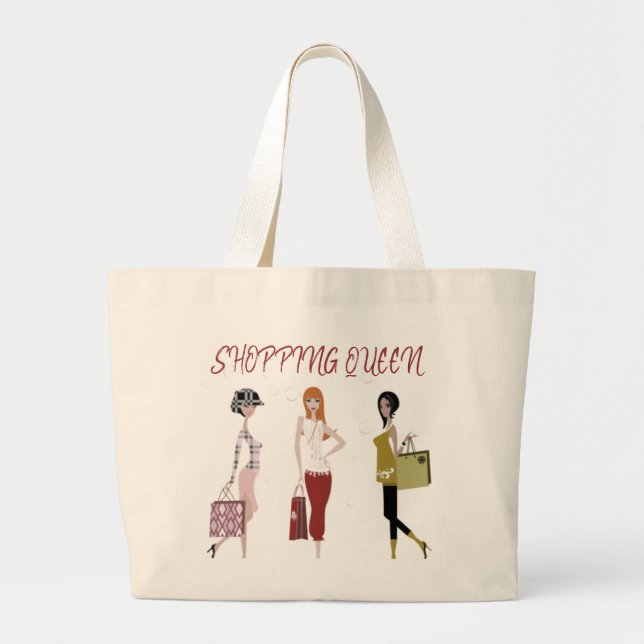 SHOPPING QUEEN COLLECTION LARGE TOTE BAG (Front)