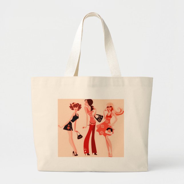 SHOPPING QUEEN COLLECTION LARGE TOTE BAG (Front)