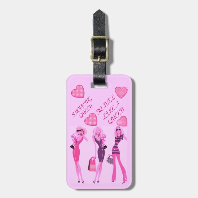 SHOPPING QUEEN COLLECTION LUGGAGE TAG (Front Vertical)