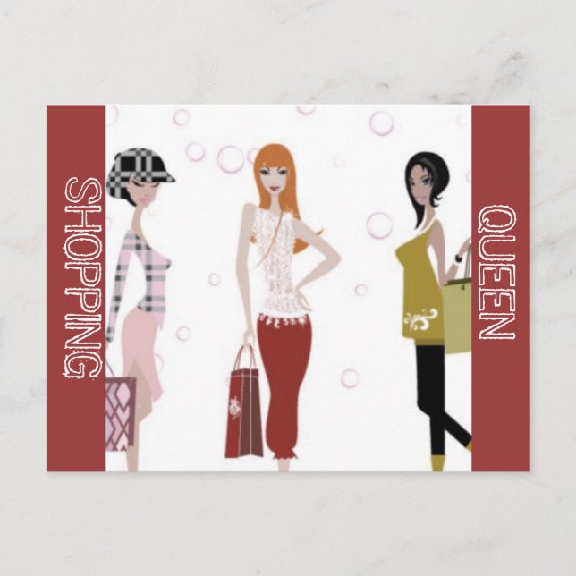 SHOPPING QUEEN COLLECTION POSTCARD (Front)