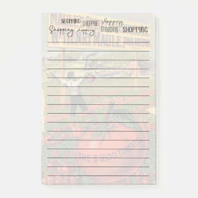 Shopping Shopping Shopping Post-it® Notes (Front)