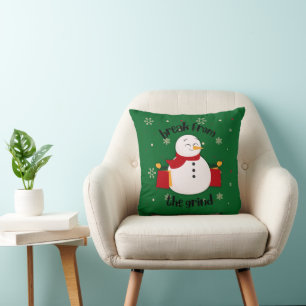 Shopping Snowman BFTG Pillow
