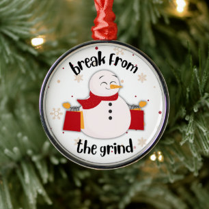 Shopping Snowman Ornament