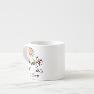Shopping Stick Figure Espresso Cup