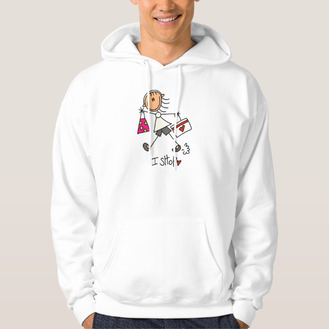 Shopping Stick Figure Hoodie (Front)