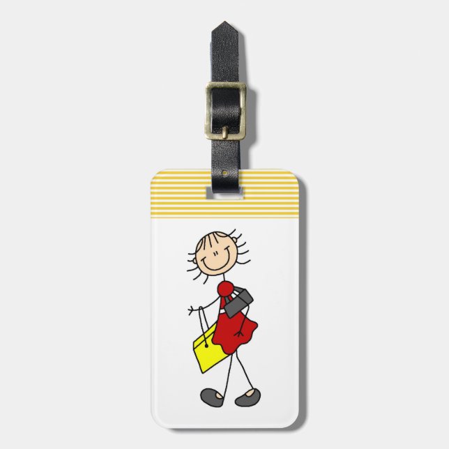 Shopping Trip Luggage Tag (Front Vertical)