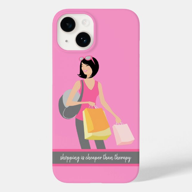 Shopping vs. Therapy Phone Case (Back)