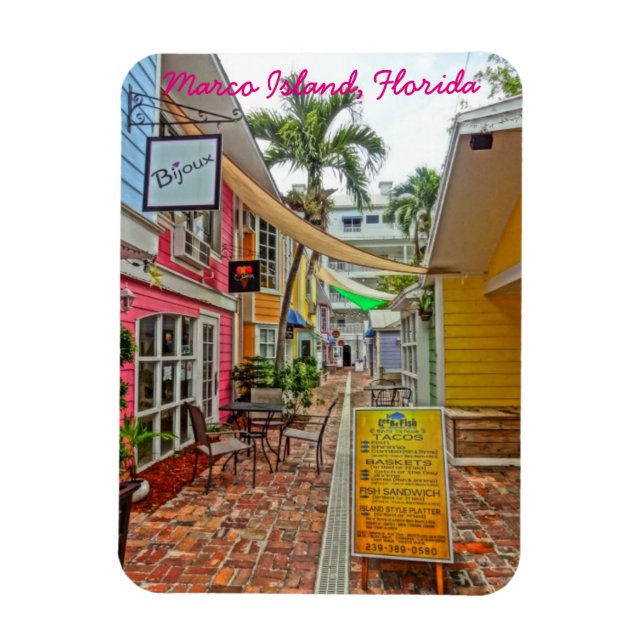 Shops Of Olde Marco - Marco Island Florida Magnet (Vertical)