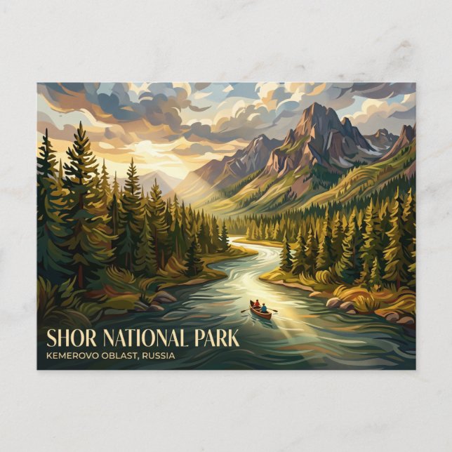 Shor National Park Russia Postcard (Front)