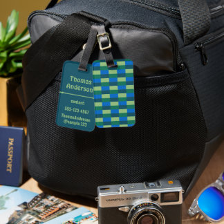 Shore and Land Color Blocks Luggage Tag