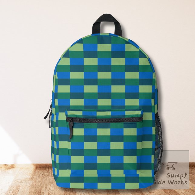 Shore and Land Color Blocks Printed Backpack (Creator Uploaded)