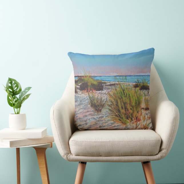 Shore Beach Pastel Art Cushion (Chair)