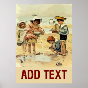 Shore Kids Vintage Style Poster