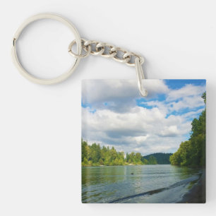 Shore of the Willamette River, OR Key Ring