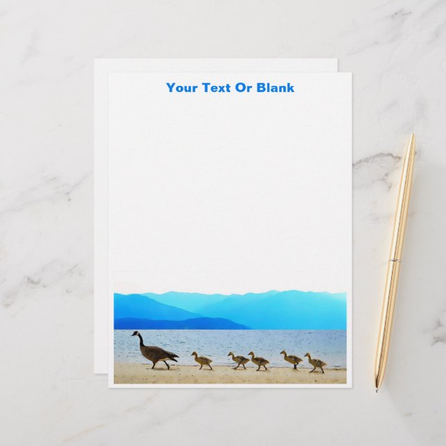Shore Patrol - Canada Geese Custom Letterhead (Front/Back In Situ)